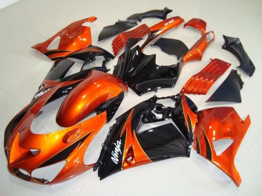 Orange Schwarz ZX14R ZZR 1400 06-11 Motorrad Verkleidungen
