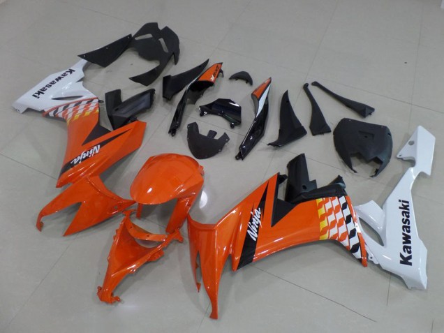 Orange und Weiß ZX10R 08-10 Motorrad Verkleidungen Orange und Weiß ZX10R 08-10 Motorrad Verkleidungen