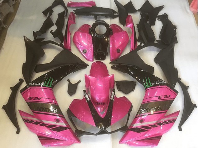 Rosa und Schwarz R3 15-22 Motorrad Verkleidungen Rosa und Schwarz R3 15-22 Motorrad Verkleidungen
