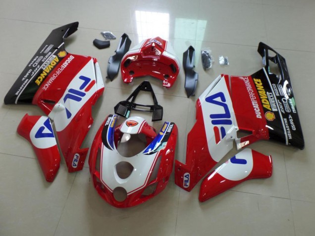Rot Fila Ducati 749 999 03-04 Motorrad Verkleidungen Rot Fila Ducati 749 999 03-04 Motorrad Verkleidungen
