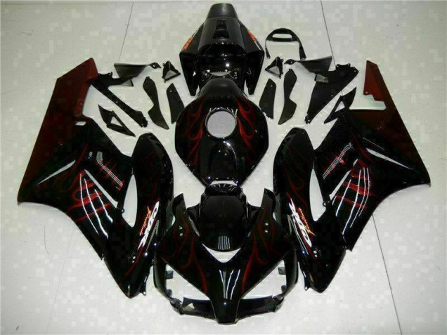 Rot Flamme Schwarz CBR 1000 RR 04-05 Motorrad Verkleidungen Rot Flamme Schwarz CBR 1000 RR 04-05 Motorrad Verkleidungen