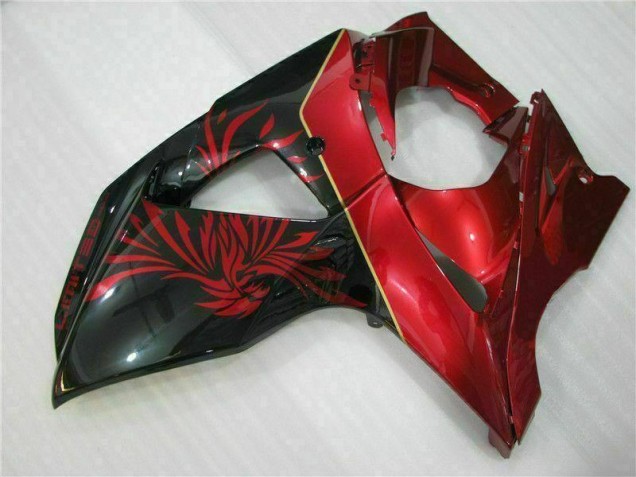 Rot Flamme Schwarz GSXR 1000 K9 09-16 Motorrad Verkleidungen Rot Flamme Schwarz GSXR 1000 K9 09-16 Motorrad Verkleidungen