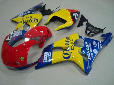 Rot Gelb Blau Corona Rennen GSXR 1000 K1 00-02 Motorrad Verkleidungen