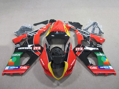 Rot Grün Schwarz GSXR 1000 K3 03-04 Motorrad Verkleidungen