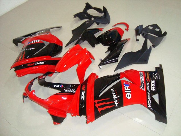 Rot Monster ZX 250R 08-12 Motorrad Verkleidungen Rot Monster ZX 250R 08-12 Motorrad Verkleidungen