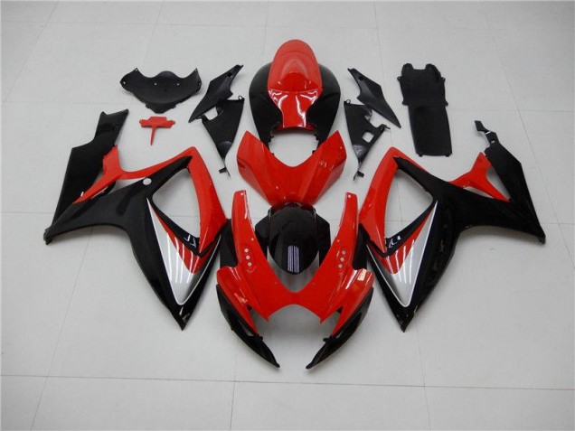 Rot Schwarz GSXR 600 / 750 K6 06-07 Motorrad Verkleidungen Komplett Sets Rot Schwarz GSXR 600 / 750 K6 06-07 Motorrad Verkleidungen Komplett Sets
