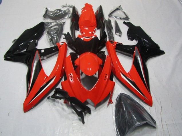 Rot Schwarz GSXR 600 K8 08-10 Motorrad Verkleidungen Rot Schwarz GSXR 600 K8 08-10 Motorrad Verkleidungen