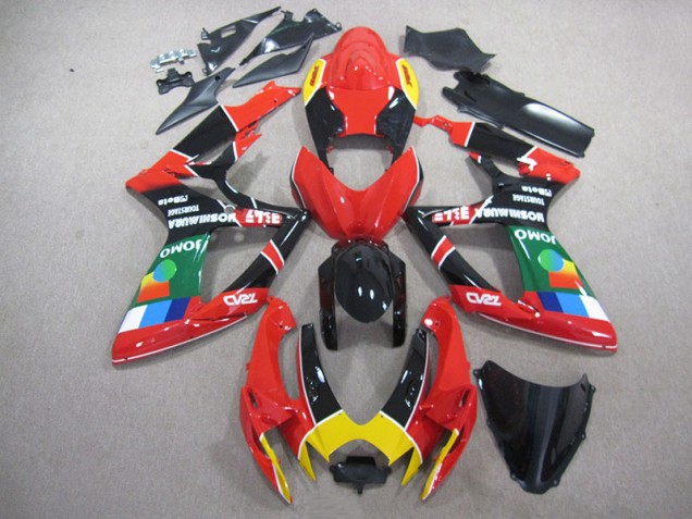 Rot Schwarz Grün GSXR 750 K6 06-07 Motorrad Verkleidungen Rot Schwarz Grün GSXR 750 K6 06-07 Motorrad Verkleidungen
