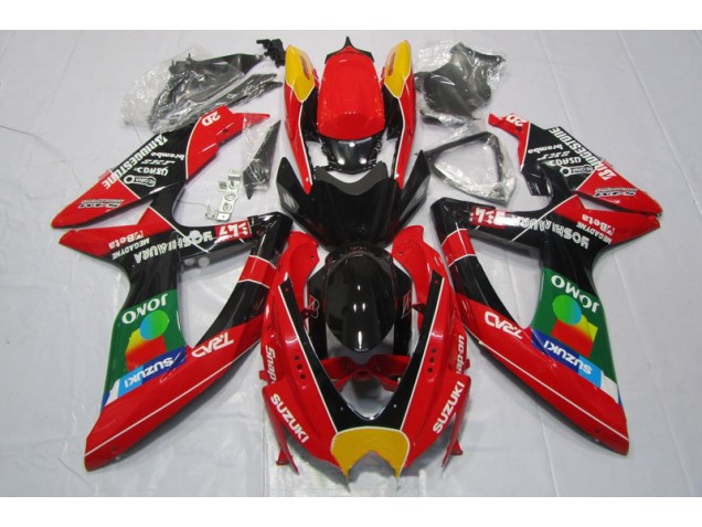Rot Schwarz Jomo GSXR 600 K8 08-10 Motorrad Verkleidungen Rot Schwarz Jomo GSXR 600 K8 08-10 Motorrad Verkleidungen