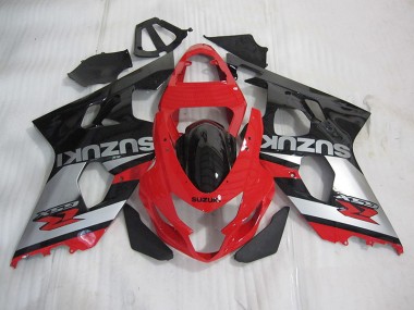 Rot Schwarz Silber GSXR 600 K4 04-05 Motorrad Verkleidungen