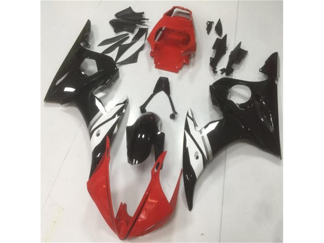 Rot Schwarz Weiß R6 03-05 Motorrad Verkleidungen Rot Schwarz Weiß R6 03-05 Motorrad Verkleidungen