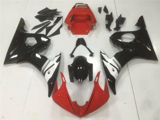 Rot Schwarz Weiß R6 03-05 Motorrad Verkleidungen Rot Schwarz Weiß R6 03-05 Motorrad Verkleidungen