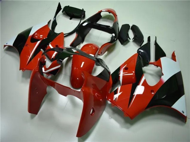 Rot Schwarz Weiß ZX6R 00-02 Motorrad Verkleidungen Rot Schwarz Weiß ZX6R 00-02 Motorrad Verkleidungen