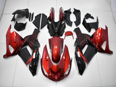 Rot Schwarz ZX14R ZZR 1400 06-11 Motorrad Verkleidungen