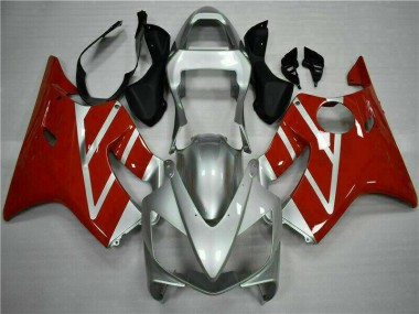 Rot Silber CBR 600 F4i 01-03 Motorrad Vollverkleidung