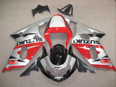Rot Silber GSXR 600 K1 K2 K3 01-03 Motorrad Verkleidungen