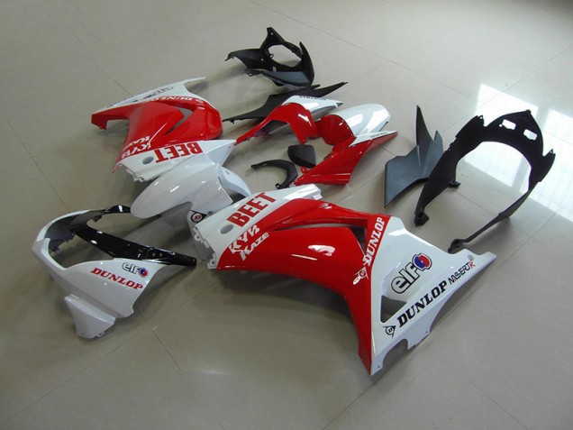 Rot Weiß BEET ZX 250R 08-12 Motorrad Verkleidungen Rot Weiß BEET ZX 250R 08-12 Motorrad Verkleidungen