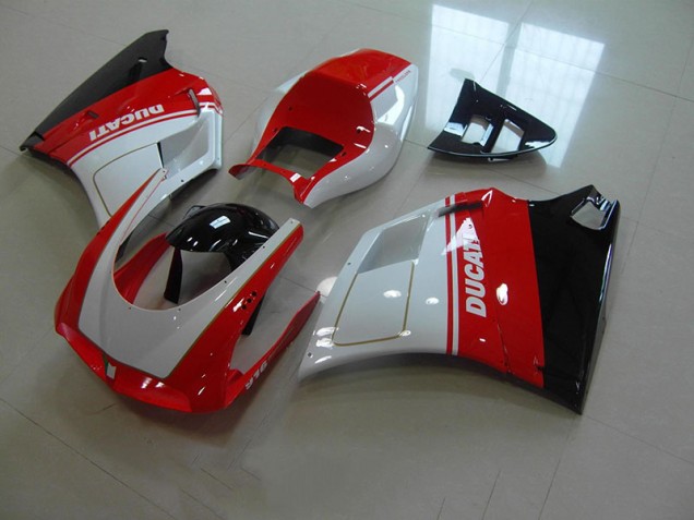 Rot Weiß Ducati 748 916 996 996S 93-05 Motorrad Verkleidung Rot Weiß Ducati 748 916 996 996S 93-05 Motorrad Verkleidung