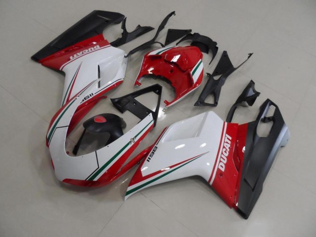 Rot Weiß Ducati 848 1098 1198 07-14 Motorrad Vollverkleidung