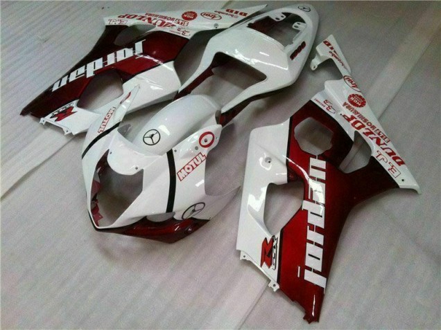 Rot Weiß GSXR 1000 K3 03-04 Motorrad Verkleidung Rot Weiß GSXR 1000 K3 03-04 Motorrad Verkleidung