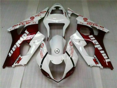 Rot Weiß GSXR 1000 K3 03-04 Motorrad Verkleidung
