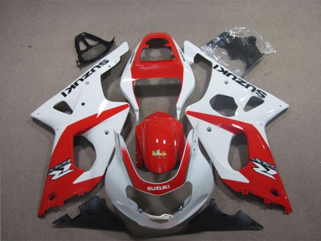 Rot Weiß GSXR 1000 K3 03-04 Motorrad Verkleidungen Rot Weiß GSXR 1000 K3 03-04 Motorrad Verkleidungen