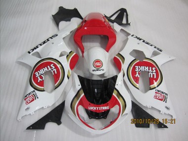 Rot Weiß Lucky Strike GSXR 600 K1 K2 K3 01-03 Motorrad Verkleidungen