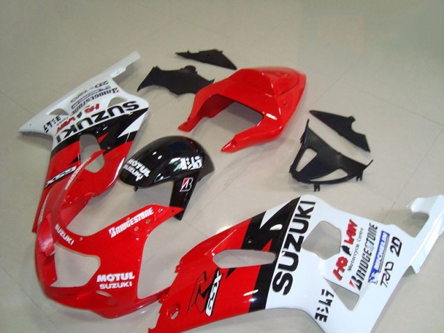 Rot Weiß Motul GSXR 750 K1 K2 K3 01-03 Motorrad Verkleidungen Rot Weiß Motul GSXR 750 K1 K2 K3 01-03 Motorrad Verkleidungen