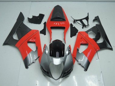 Rot und Grau GSXR 1000 K3 03-04 Motorrad Verkleidungen