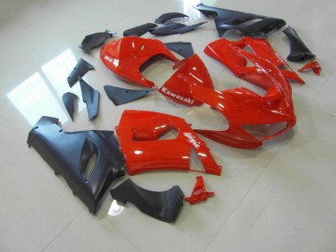 Rot und Matt Schwarz ZX6R 05-06 Motorrad Verkleidungen