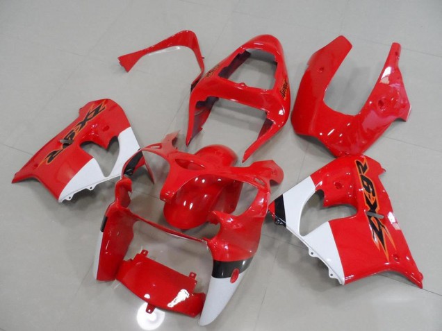 Rot und Weiß ZX9R 00-01 Motorrad Verkleidungen Rot und Weiß ZX9R 00-01 Motorrad Verkleidungen