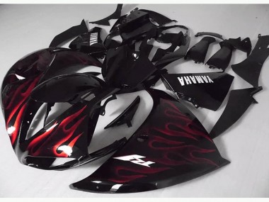 Rote Schwarz Flamme R1 12-14 Motorrad Verkleidungen