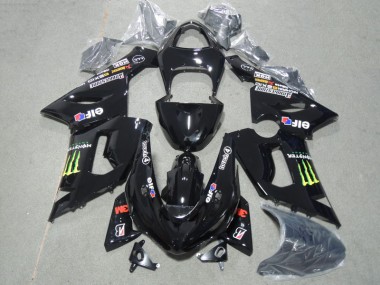 Schwarz 3M Touch4 Monster ZX6R 05-06 Motorrad Verkleidung