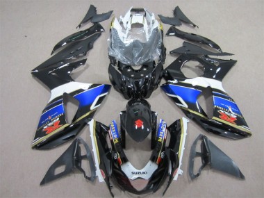 Schwarz Blau Dunkel Hund GSXR 1000 K9 09-16 Motorrad Verkleidungen