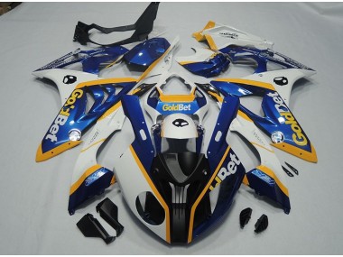 Schwarz Blau Weiß GoldBet S1000RR 09-14 Motorrad Verkleidungen