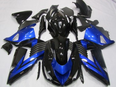 Schwarz Blau ZX14R ZZR 1400 06-11 Motorrad Verkleidungen