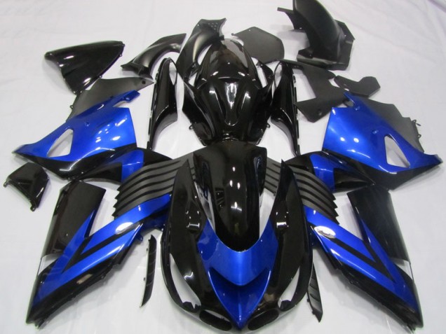 Schwarz Blau ZX14R ZZR 1400 06-11 Motorrad Verkleidungen Schwarz Blau ZX14R ZZR 1400 06-11 Motorrad Verkleidungen