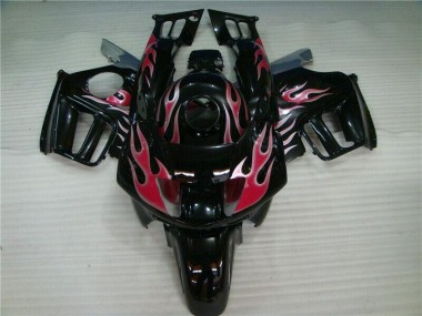 Schwarz CBR 600 F3 95-98 Motorrad Vollverkleidung