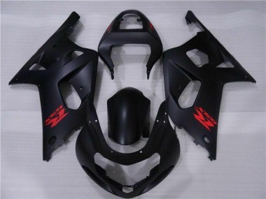 Schwarz GSXR 600 / 750 K1 K2 K3 01-03 Motorrad Vollverkleidung