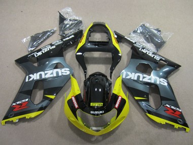 Schwarz Gelb Motul GSXR 600 K1 K2 K3 01-03 Motorrad Verkleidungen