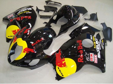 Schwarz Gelb Rot Bull GSXR 1300 Hayabusa 96-07 Motorrad Verkleidungen