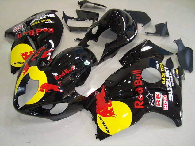 Schwarz Gelb Rot Bull GSXR 1300 Hayabusa 96-07 Motorrad Verkleidungen Schwarz Gelb Rot Bull GSXR 1300 Hayabusa 96-07 Motorrad Verkleidungen