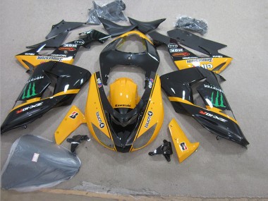 Schwarz Gelb Touch4 Monster ZX10R 06-07 Motorrad Verkleidungen