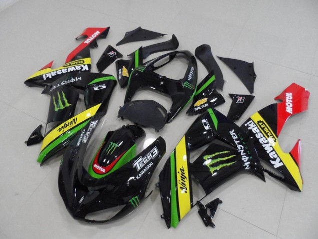 Schwarz Gelbes Monster ZX10R 06-07 Motorrad Verkleidungen Schwarz Gelbes Monster ZX10R 06-07 Motorrad Verkleidungen
