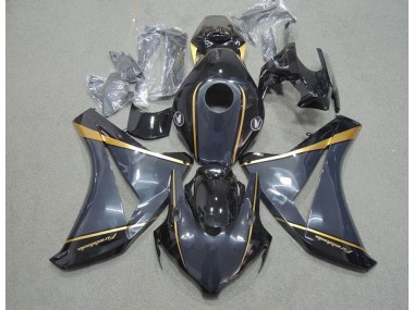 Schwarz Gold Feuerklinge CBR 1000 RR 08-11 Motorrad Verkleidungen