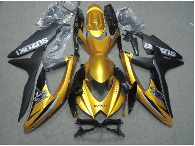 Schwarz Gold GSXR 600 K8 08-10 Motorrad Verkleidungen Schwarz Gold GSXR 600 K8 08-10 Motorrad Verkleidungen