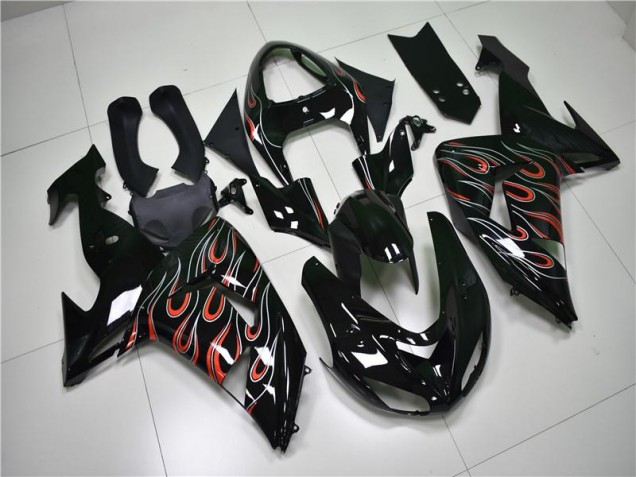 Schwarz Grau Rot ZX10R 06-07 Motorrad Verkleidungen Schwarz Grau Rot ZX10R 06-07 Motorrad Verkleidungen