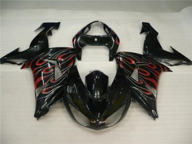 Schwarz Grau Rot ZX10R 06-07 Motorrad Verkleidungen