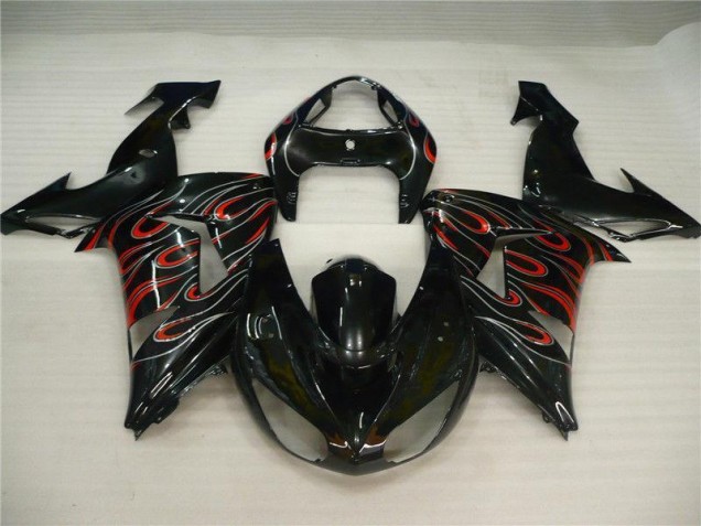 Schwarz Grau Rot ZX10R 06-07 Motorrad Verkleidungen Schwarz Grau Rot ZX10R 06-07 Motorrad Verkleidungen