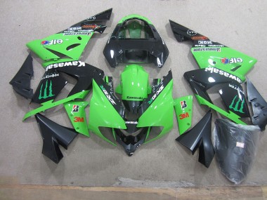 Schwarz Grün 3M Monster ZX10R 03-05 Motorrad Verkleidungen